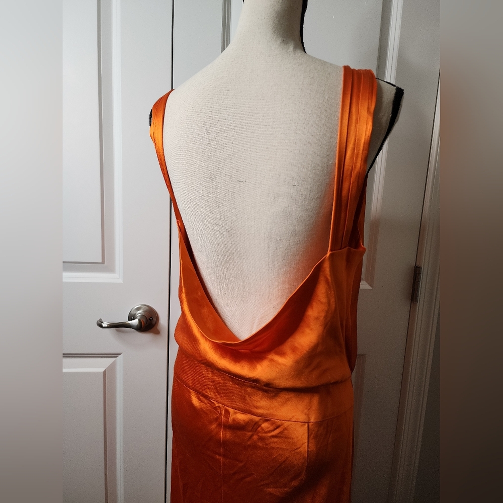 Banana Republic orange midi dress